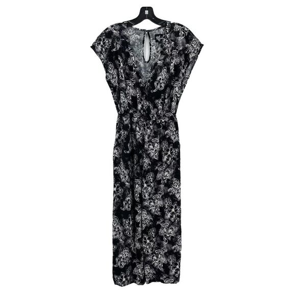 Hell Bunny Kasumi Jumpsuit Black S Wide Leg Snake Emo Mall Goth Grunge Witchy‎